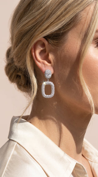 Hollow Drop & Dangle Crystal Earrings