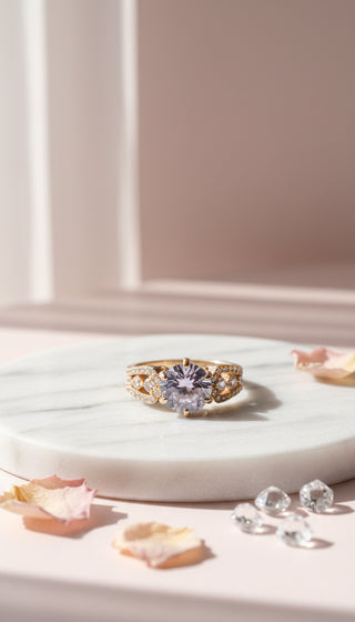 Cut Out Crystal Studded Ring Box set of 12