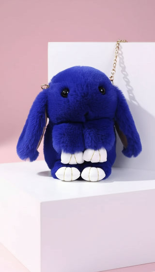 Faux Fur Bunny Rabbit Backpack – Soft Plush Handbag