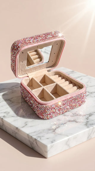 Portable Travel Crystal Jewellery Box
