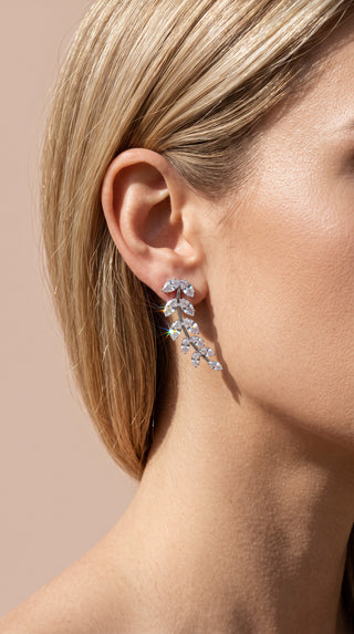 Curved Crystal Drop & Dangle Earrings