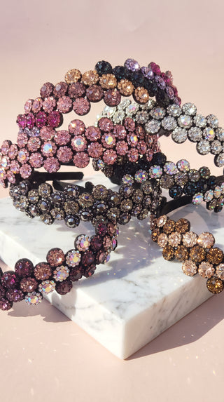 Women’s Flower Crystal Statement Headband & Hair Band