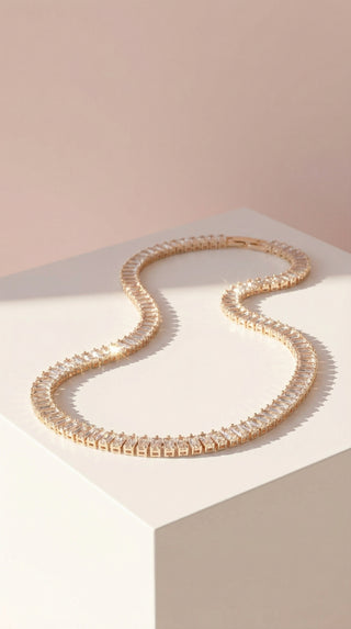 Baguette Cut Couture Crystal Necklace