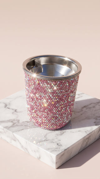 Crystal Car Home Ashtray Pot With Lid