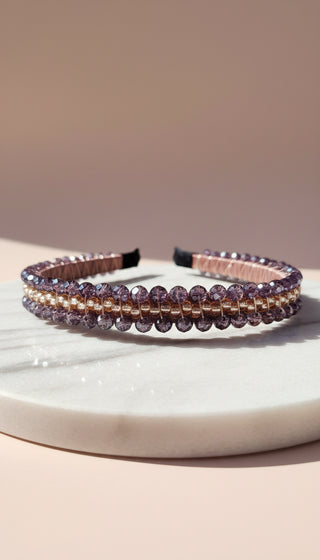 Women’s Crystal Beaded Statement Headband & Hair Band