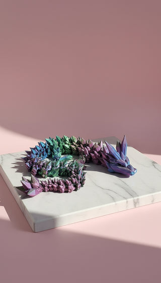 3D Printed Articulated Fantasy Dragon Figurine: Bioplastic