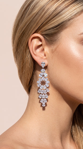 Pear Cut Crystal Drop & Dangle Statement Earrings