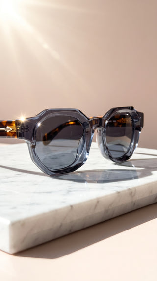 Unisex Sculptured Acrylic Sunglasses