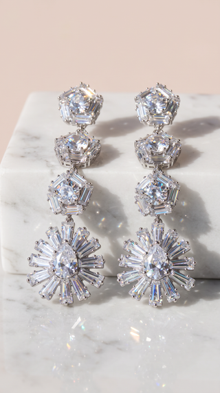 Teardrop Crystal Drop & Dangle Statement Earrings