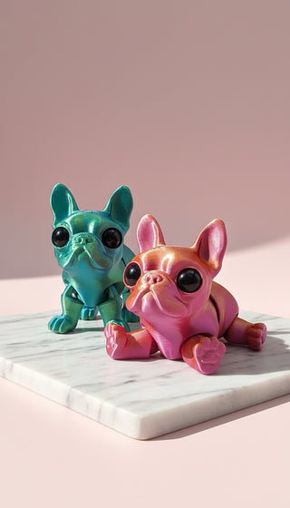 3D Printed Articulated Fantasy Chihuahua Dog Figurine: Bioplastic
