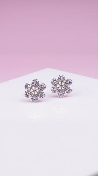 Snowflake Crystal Stud Earrings