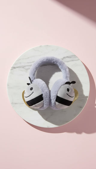 Cute Bee Plush Earmuffs for Kids Soft Winter Ear Warmers Pack Of 12