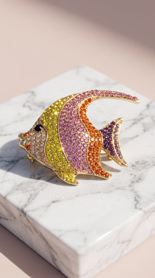 Tropical Fish Colourful Brooch Pin