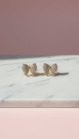 Bow Crystal Stud Earrings