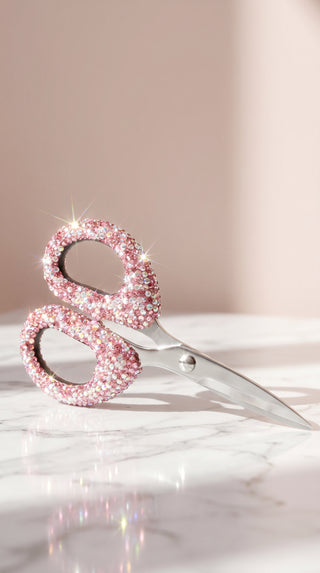 Crystal Stainless Steel Stationery Scissors