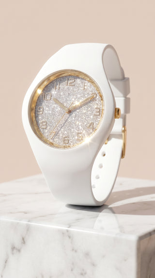 Gradient Glitter Face Silicone Watch