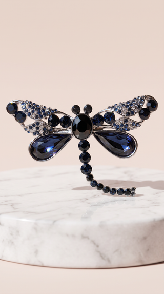 Dragonfly Crystal Brooch Pin