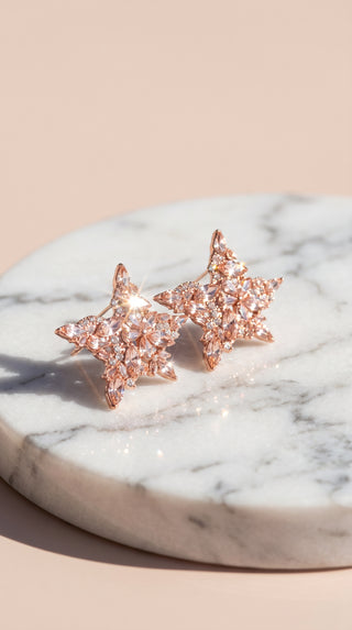 Star Statement Crystal Stud Earrings