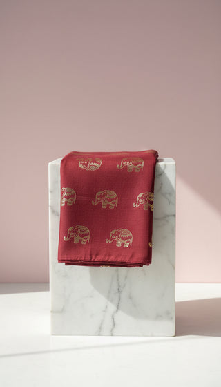 Elephant Shimmer Gold Foil Scarf Pack of 12