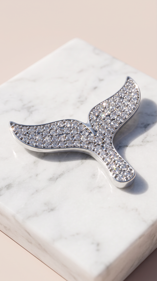 Whale Flipper Tail Brooch Pin