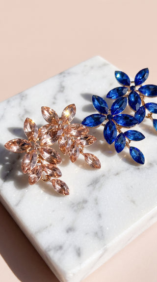 Flower Crystal Drop & Dangle Earrings