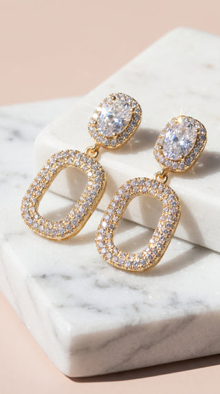 Hollow Drop & Dangle Crystal Earrings