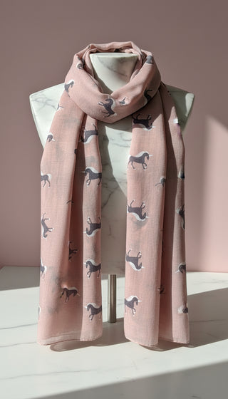 Unicorn Embroidered Scarf Pack of 12