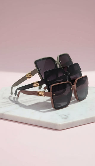 Celebrity Inspired Gold Accent Sunglasses Box of 12