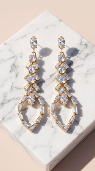 Crystal Geometric Crystal Drop & Dangle Earrings