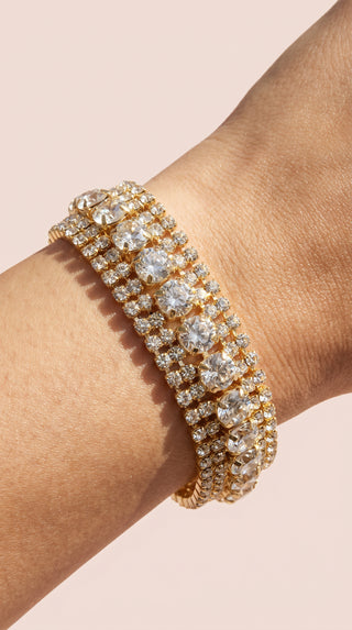Crystal Round Cut Tennis Bracelet