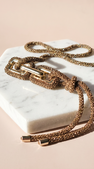 Square Link Crystal Statement Necklace