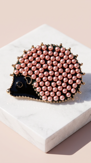 Pearl Jewelled Hedgehog Brooch Pin