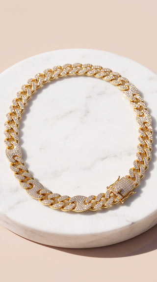 Micro Pavé Miami Curb Chain Necklace