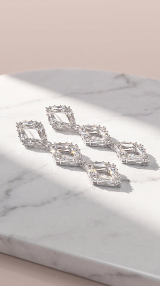 Diamond Cut Crystal Drop & Dangle Statement Earrings