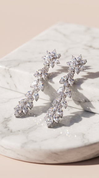 Layered Teardrop Crystal Drop & Dangle Statement Earrings
