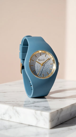 Gradient Face Silicone Geneva Watch