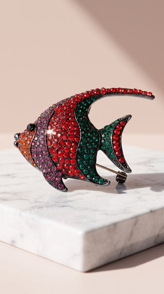 Tropical Fish Colourful Brooch Pin