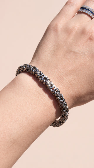 Classic Intricate Stainless Steel Chain Bracelet