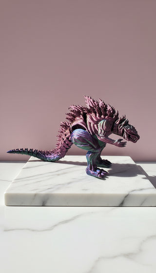 3D Printed Articulated Fantasy Standing Dragon Figurine: Bioplastic
