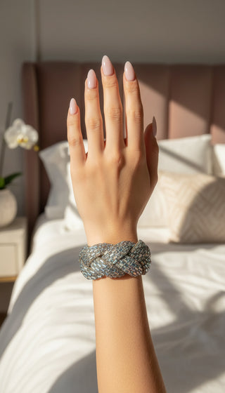 Elixir Collection Braided Crystal Cuff
