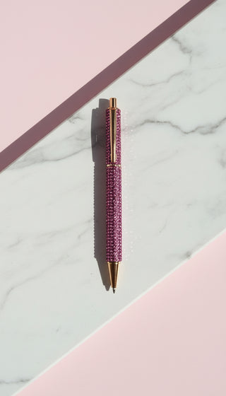 Luxury Crystal Rhinestone Ballpoint Writing Pen With Gift Case