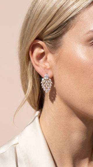 Teardrop Crystal Stud Earrings