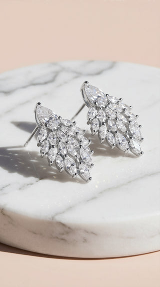 Teardrop Crystal Stud Earrings