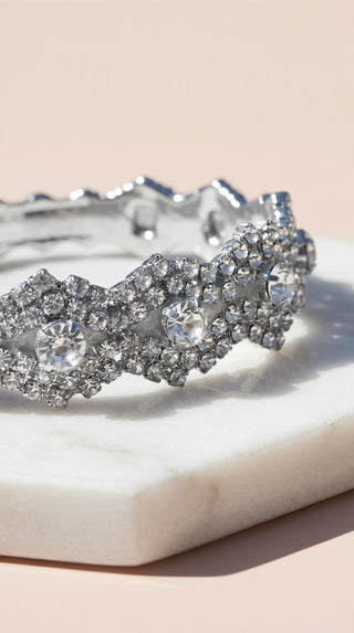 Wavey Crystal Tennis Bracelet