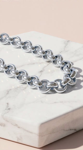 Belcher Link Chain Plated Necklace