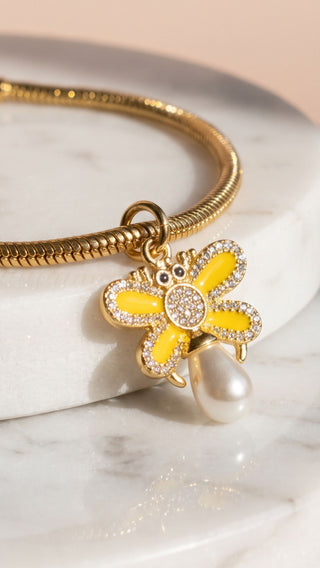 Butterfly Gold Plated Charm Bracelet