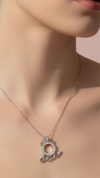 Crystal Love Word Pendant Necklace & Earring Set