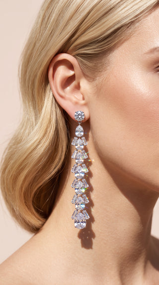 Mixed Cut Crystal Drop & Dangle Statement Earrings