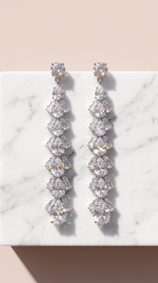Mixed Cut Crystal Drop & Dangle Statement Earrings