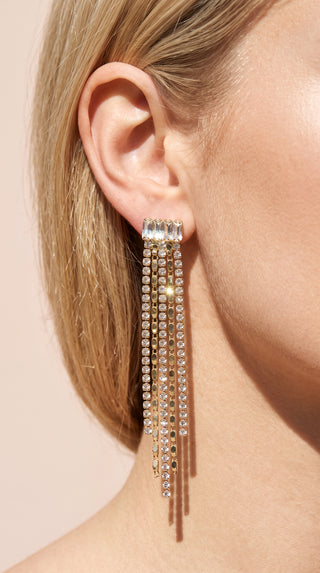 Graduated Crystal Drop & Dangle Statement Earrings
